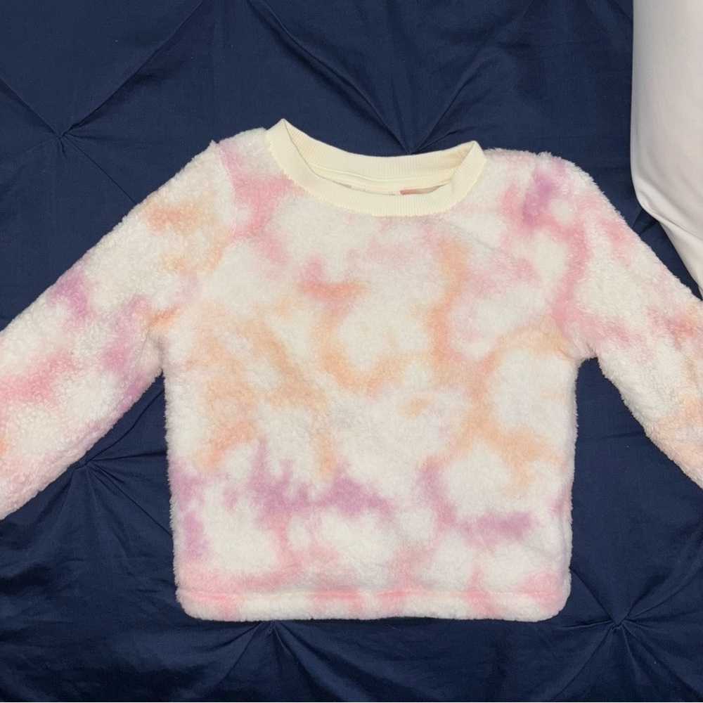 Cat & Jack Fleece Sweater in Pink and Cream